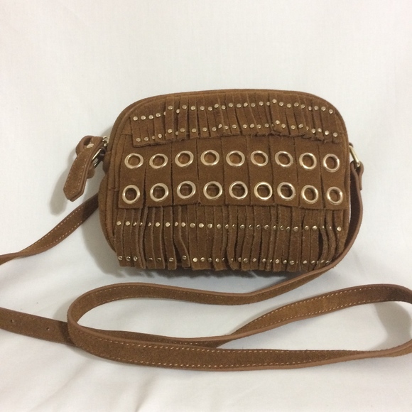 Ollie & B Fringe Grommet Suede Camera Bag  AP105 - Picture 1 of 6